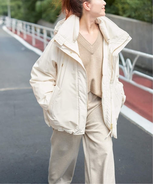 2WAY撥水ダウンハーフコート