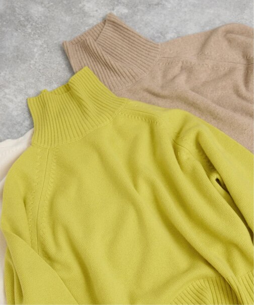 《WEB限定カラー有り》ウールカシミヤ ラグランタートルニット