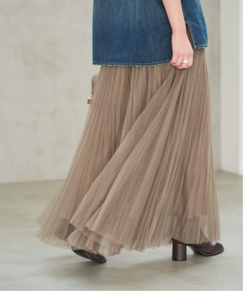 Spick and Span ランダムチュールプリーツスカート ランダムチュールプリーツスカート｜スピックアンドスパンの通販