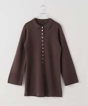 ポロシャツチュニックニットワンピ