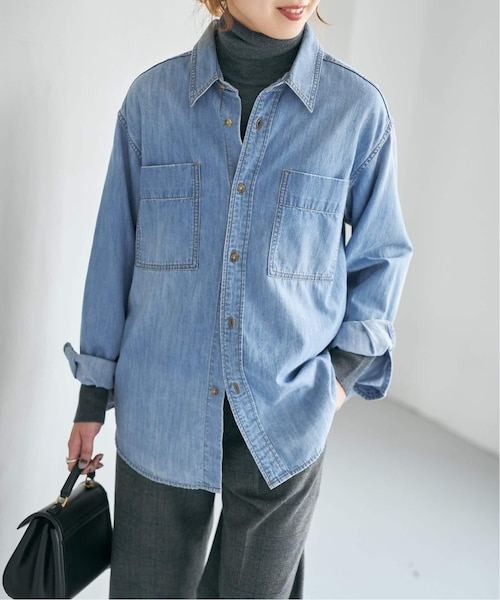 限定値下げ　スピック＆スパン　ライトオンスデニムシャツ 追加2》ライトオンスデニムシャツ｜スピックアンドスパンの通販｜&mall