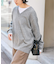 《WEB限定カラー有り》カシミヤ混Vネックプルオーバー