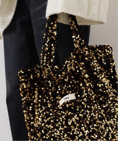 《一部店舗+WEB限定》Uhr/ウーア SPANGLE VELOUR TOTE