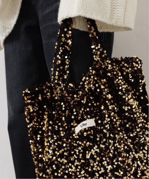 《一部店舗+WEB限定》Uhr/ウーア SPANGLE VELOUR TOTE