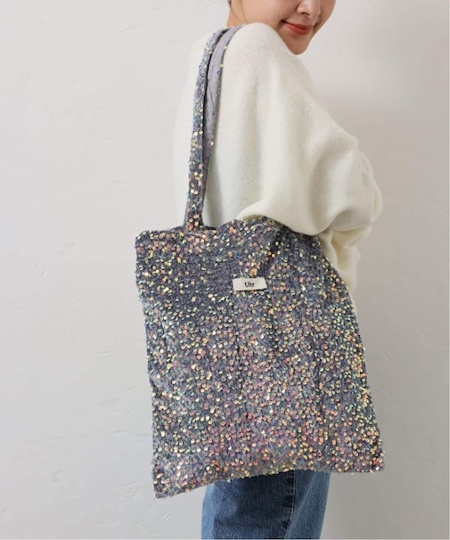 《一部店舗+WEB限定》Uhr/ウーア SPANGLE VELOUR TOTE