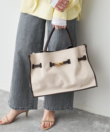 VIOLAd’ORO / ヴィオラドーロ キャンバス*レザートートバッグL*