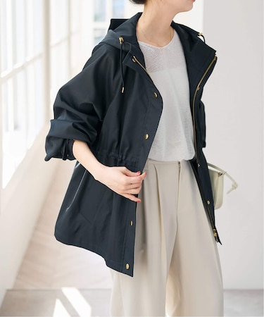 撥水ツイルフーディーブルゾン