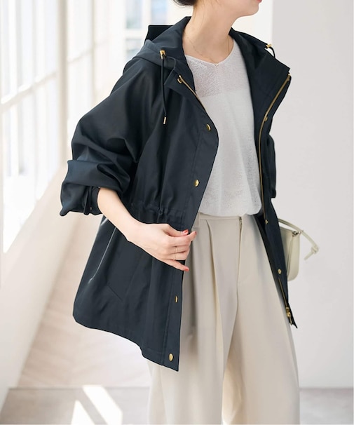 撥水ツイルフーディーブルゾン