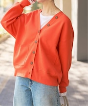 ウォッシャブルコアスパンヤーンカーディガン