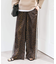 adidas / アディダス LEO PRINT WIDE LEG SATIN PANTS