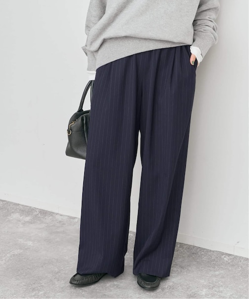 ピンストライプイージーパンツ