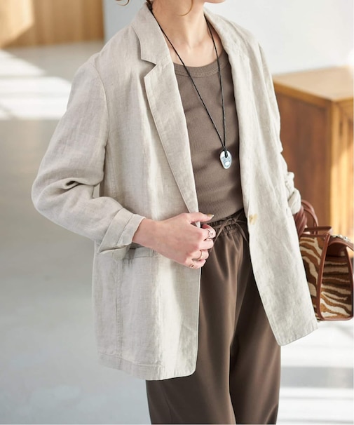 エアリーリネン1Bジャケット