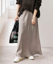 《新色有り / 追加》ウォッシャブルキュプラフレアスカート