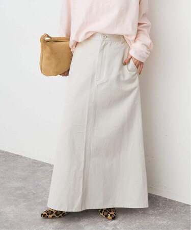 ウォッシュドツイルナロースカート