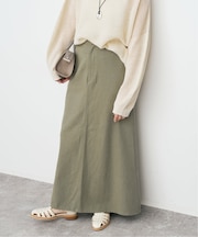 ウォッシュドツイルナロースカート