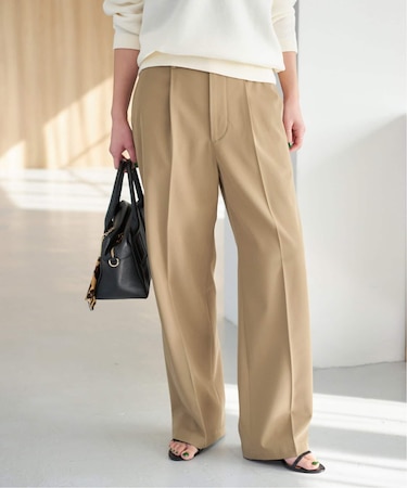 ドレープチノ1タックストレートパンツ