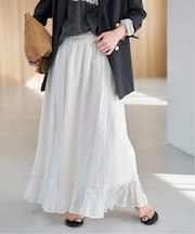 《一部店舗+WEB限定》ドットエンブロイダリースカート