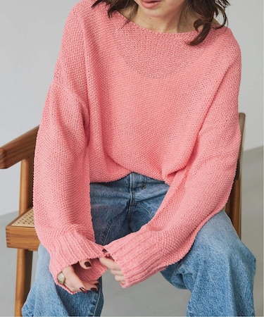 《WEB限定カラー有り / 追加》ペーパーヤーン2WAYルーズプルオーバー