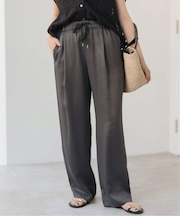 《新色有り / 追加》ワッシャーサテンイージーパンツ