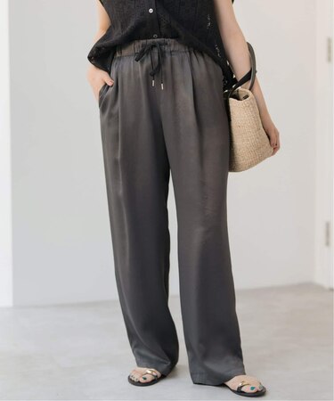 《新色有り / 追加》ワッシャーサテンイージーパンツ