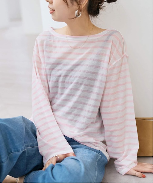 シアーボーダーTシャツ