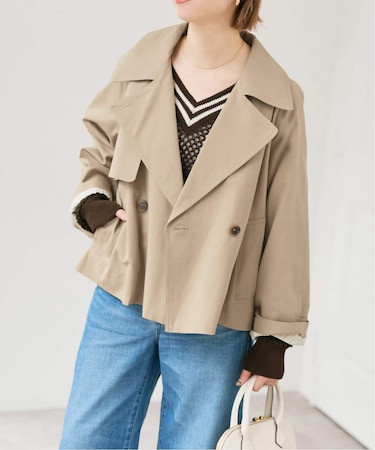 ソフトツイルショートトレンチコート