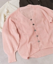 コットンリネンギマ天竺カーディガン