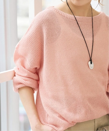 コットンリネンギマリンクスルーズプルオーバー