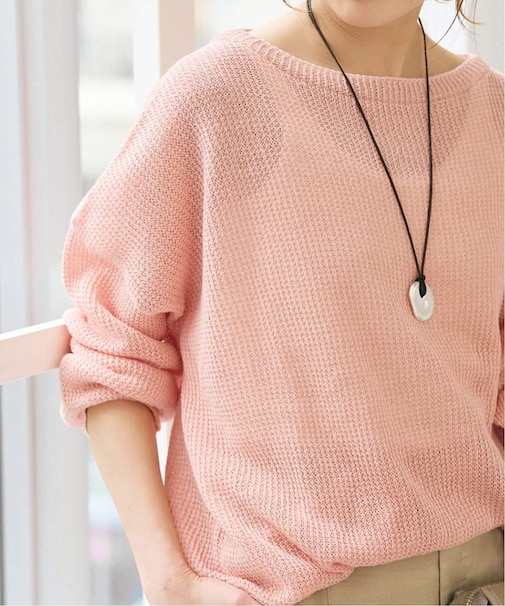 コットンリネンギマリンクスルーズプルオーバー