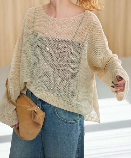 ルーズニットプルオーバー