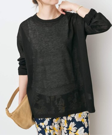 リネン混シアールーズプルオーバー