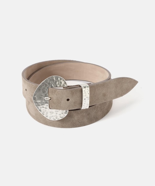 新品未使用✨LEFIJE レフィエ スエードオーバルベルト　ベージュ LEFIJE/レフィエ 30mm スウェードレザーベルト｜スピックアンドスパン