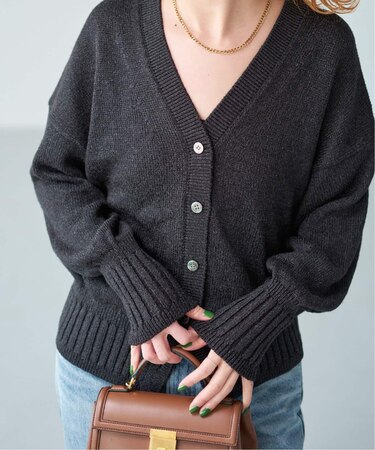 《追加》レーヨンペーパーヤーンVネックカーディガン