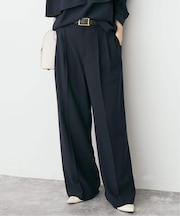 《セットアップ可》ウォッシャブル2タックパンツ