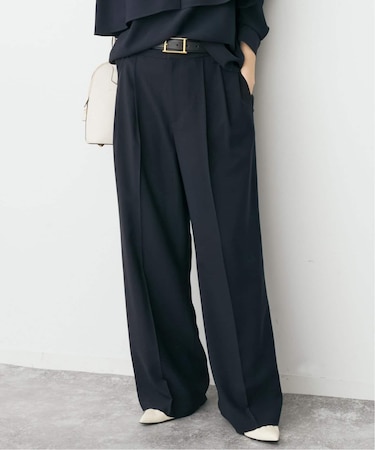 《セットアップ可》ウォッシャブル2タックパンツ