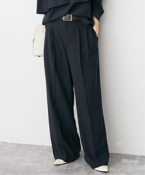 《セットアップ可》ウォッシャブル2タックパンツ