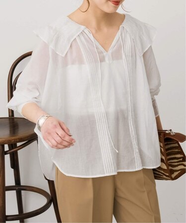 ne Quittez pas / ヌキテパ 別注Frill Collar Blouse*