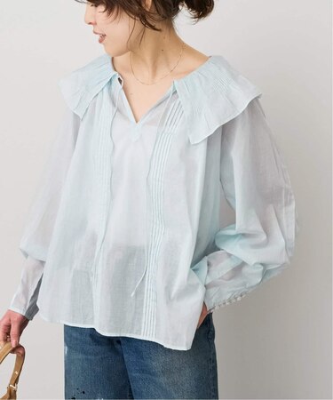ne Quittez pas / ヌキテパ 別注Frill Collar Blouse*