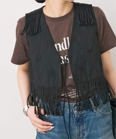 crinkle crinkle crinkle 別注フリンジベスト*