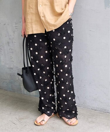 《追加》crinkle crinkle crinkle 3D embroidery dot pants