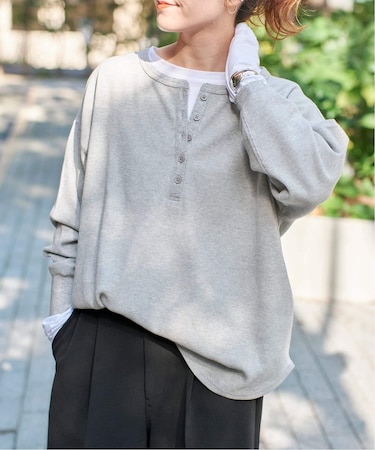 《新色有り / 追加》2枚SETヘンリーネックプルオーバー