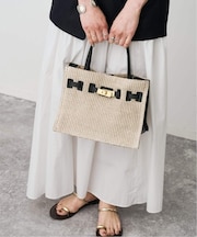 《別注》VIOLAd'ORO イタリアンラフィアシートトートバッグM*