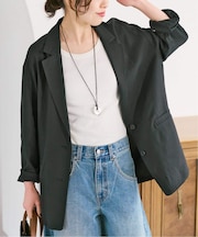 《セットアップ可》ハイブリッドリネンジャケット