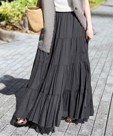 HYU ギャザーティアードスカート