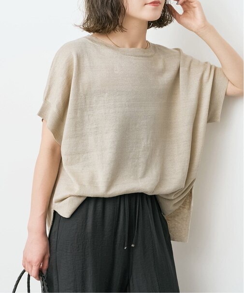 《手洗い可》リネン天竺フレンチプルオーバー