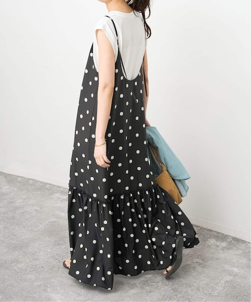 《一部店舗+WEB限定》ドットティアードキャミソールワンピース