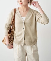 《手洗い可》リネン天竺カーディガン