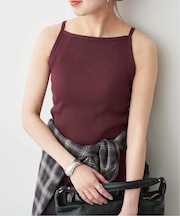 カップ付きT/Cボートネックキャミ