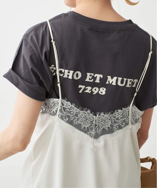 バックロゴTシャツ