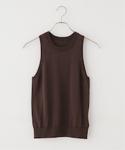 《セットアップ / 手洗い可》シルクコットンノースリーブプルオーバー